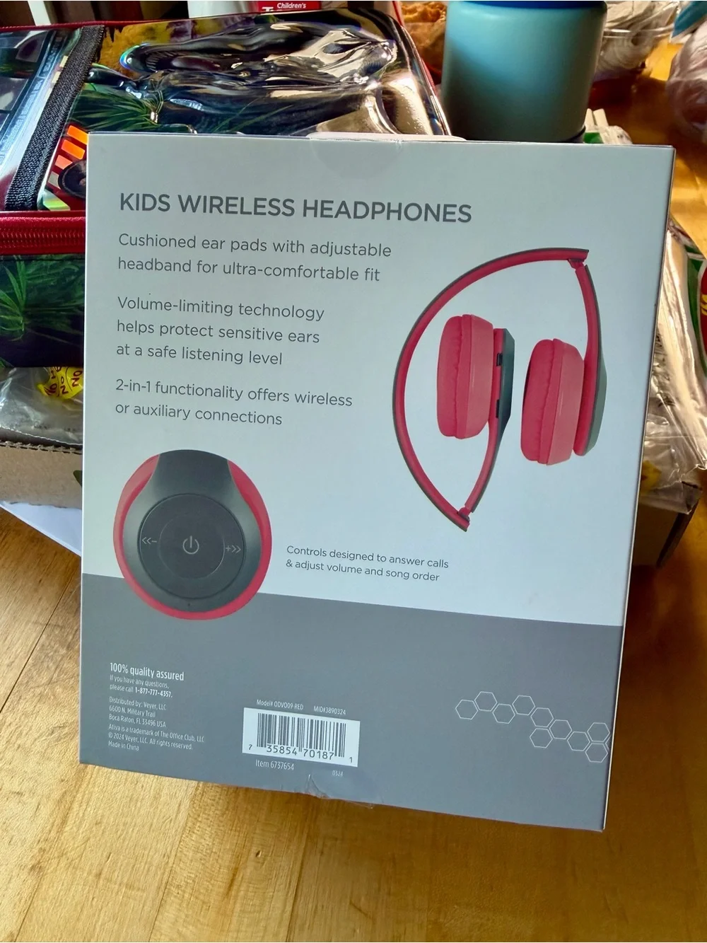 Ativa Kids Wireless Headphones - Bright Pink On-Ear